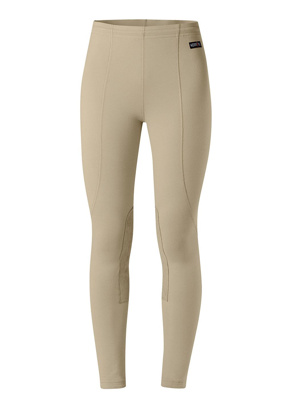 Kerrits Equestrian Apparel Kids Performance Knee Patch Riding Tight Tan