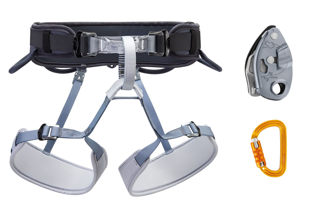Petzl Corax/grigri/sm`d Kit, Dark Grey, Size 2 Dark grey
