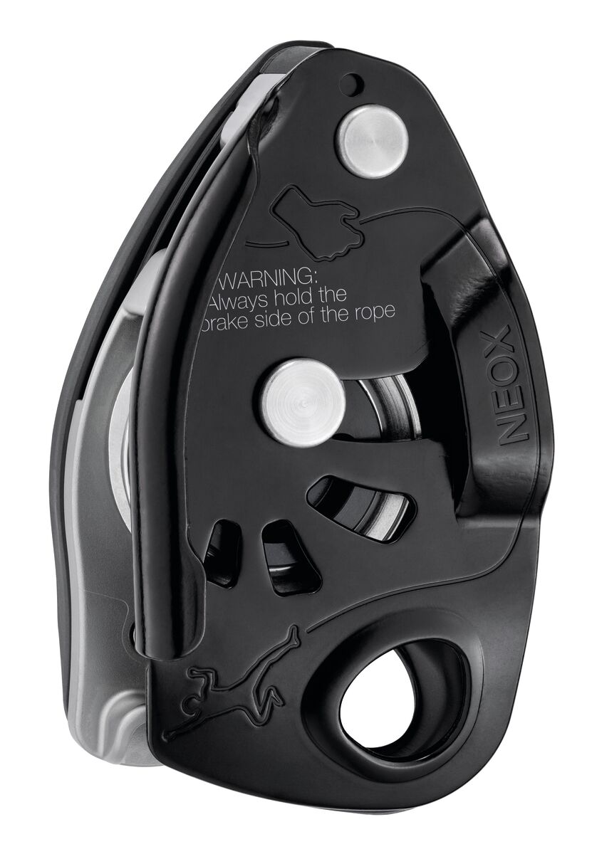 Petzl Neox Belay Device, Black Black