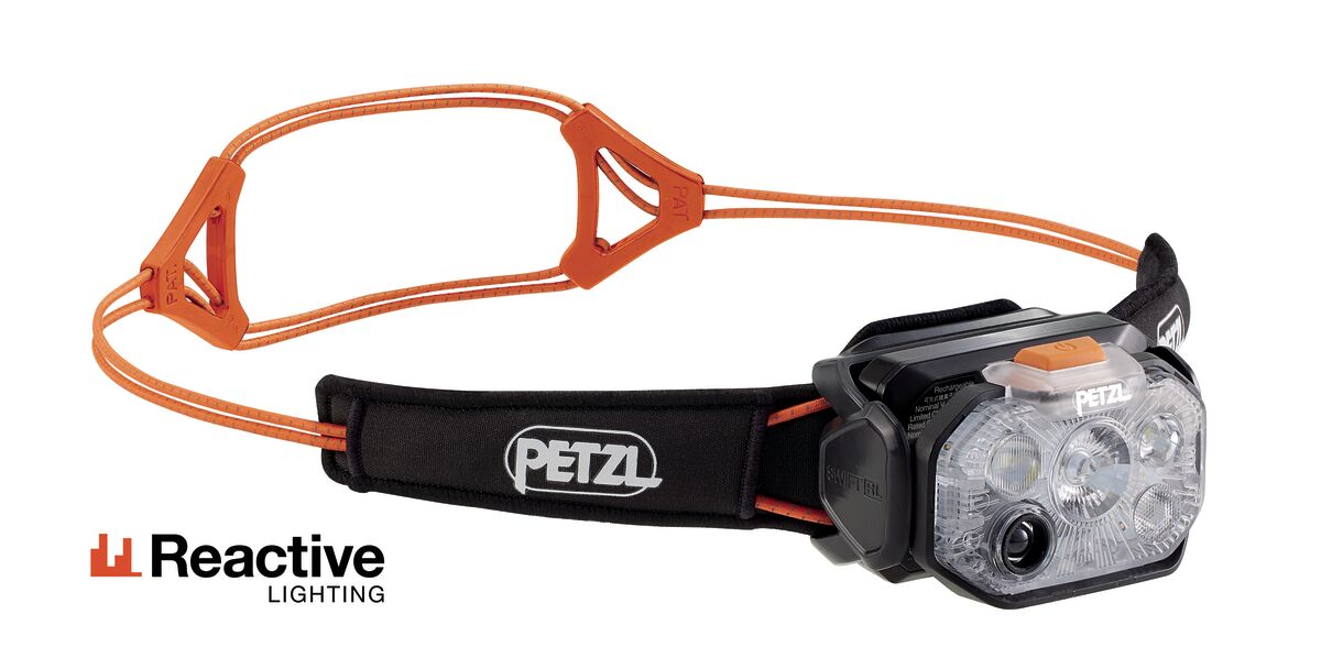 Petzl Swift Rl Headlamp, Black, Orange Black/orange