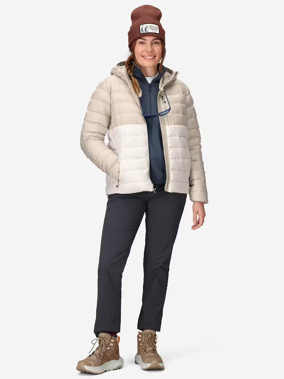 Marmot Womens Highlander Hoody Birch bark/pearl