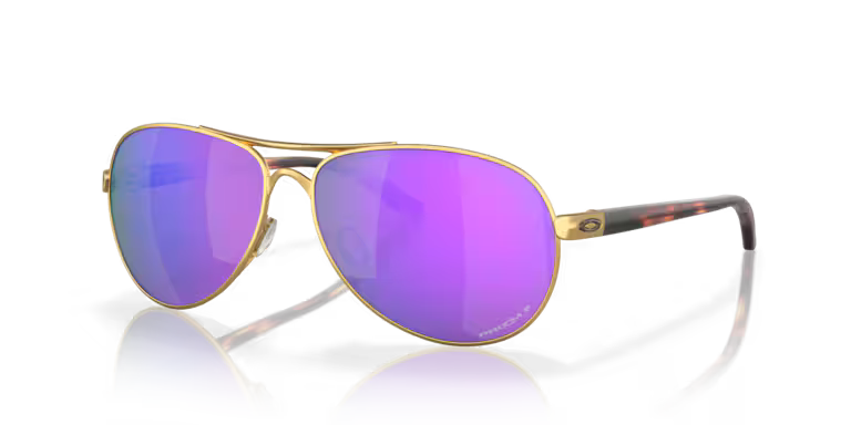 Oakley Feedback Sunglasses, Gold/prizm Violet Polarized