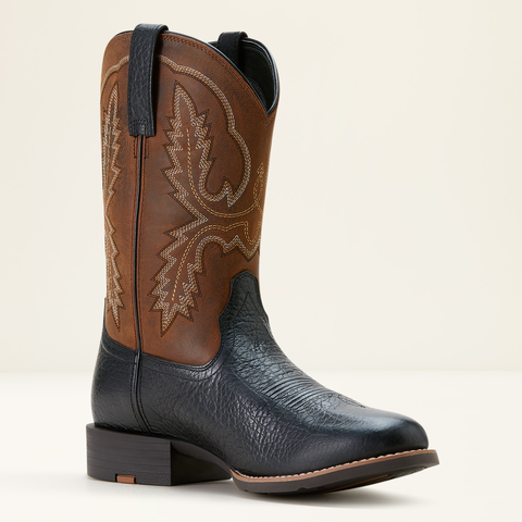 Ariat Men's Sport Stratten Cowboy Boot - Black Adobe Black Adobe / / D