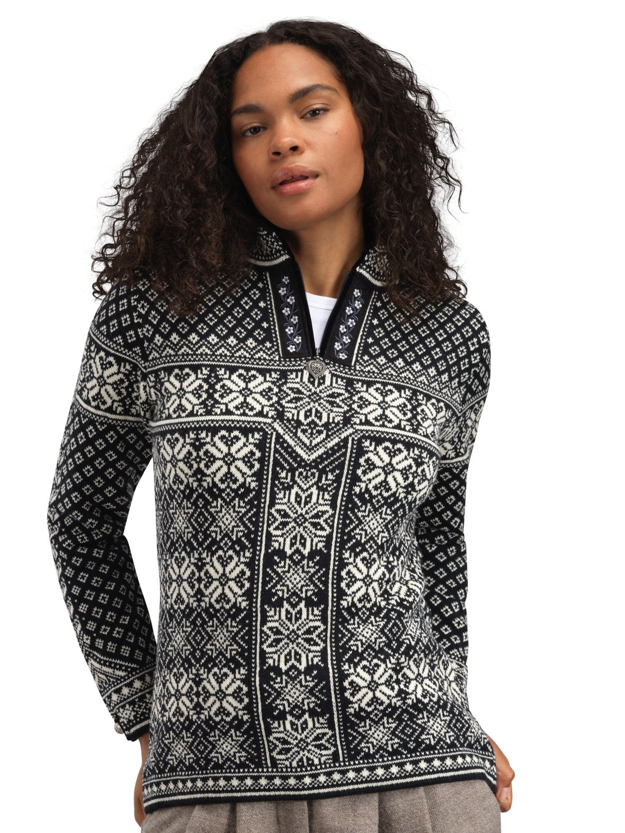 Dale Of Norway Womens Peace Sweater Black offwhite