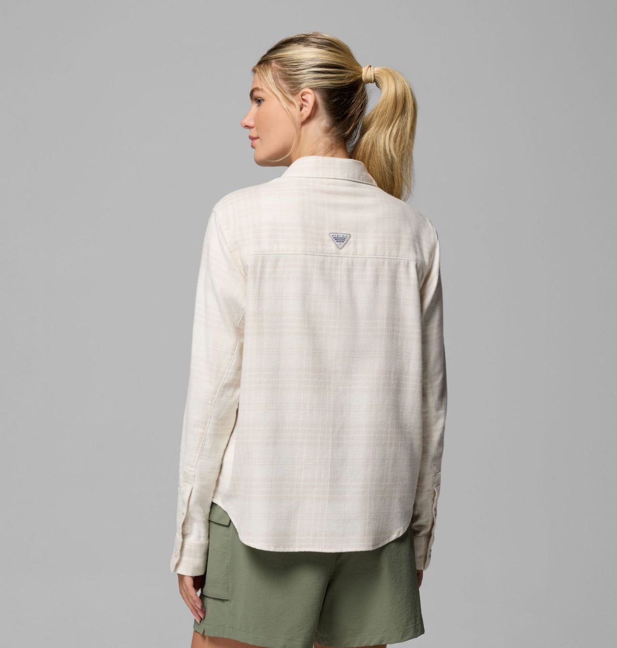 Columbia Womens Wild Cast Flannel Dk stone nav tartan