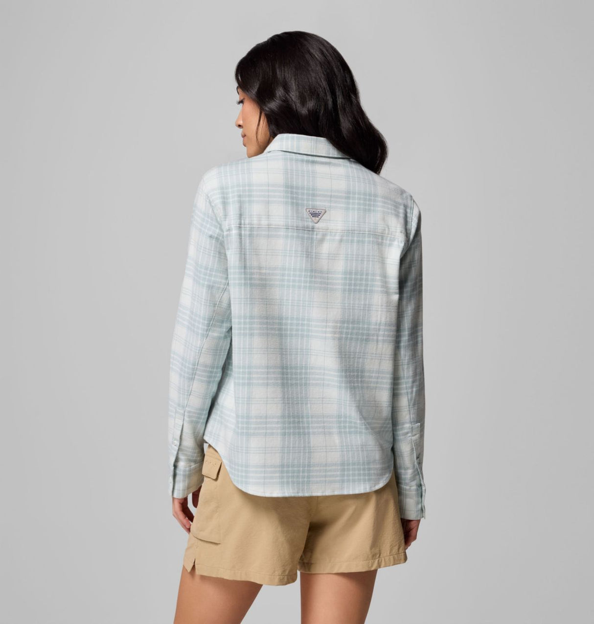 Columbia Womens Wild Cast Flannel Crshd blu nav tartan