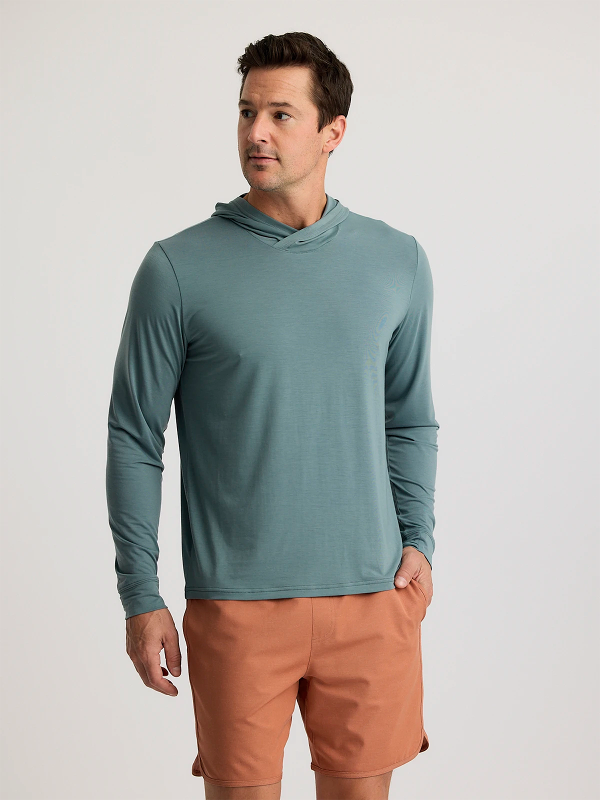 Free Fly Apparel Mens Elevate Lightweight Hoodie - Stormy Sea Stormy Sea