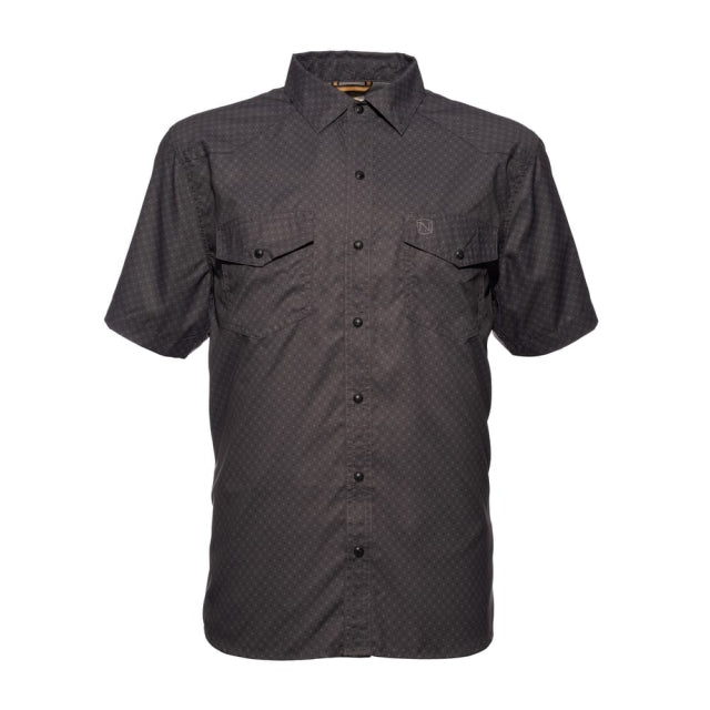 Noble Outfitters Fullflexx Cool Flow Western Snap Front Short Sleeve Shirt Diamond Asphalt