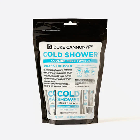 Duke Cannon Supply Co. Cold Shower Cooling Field Towels - Multipack Pouch