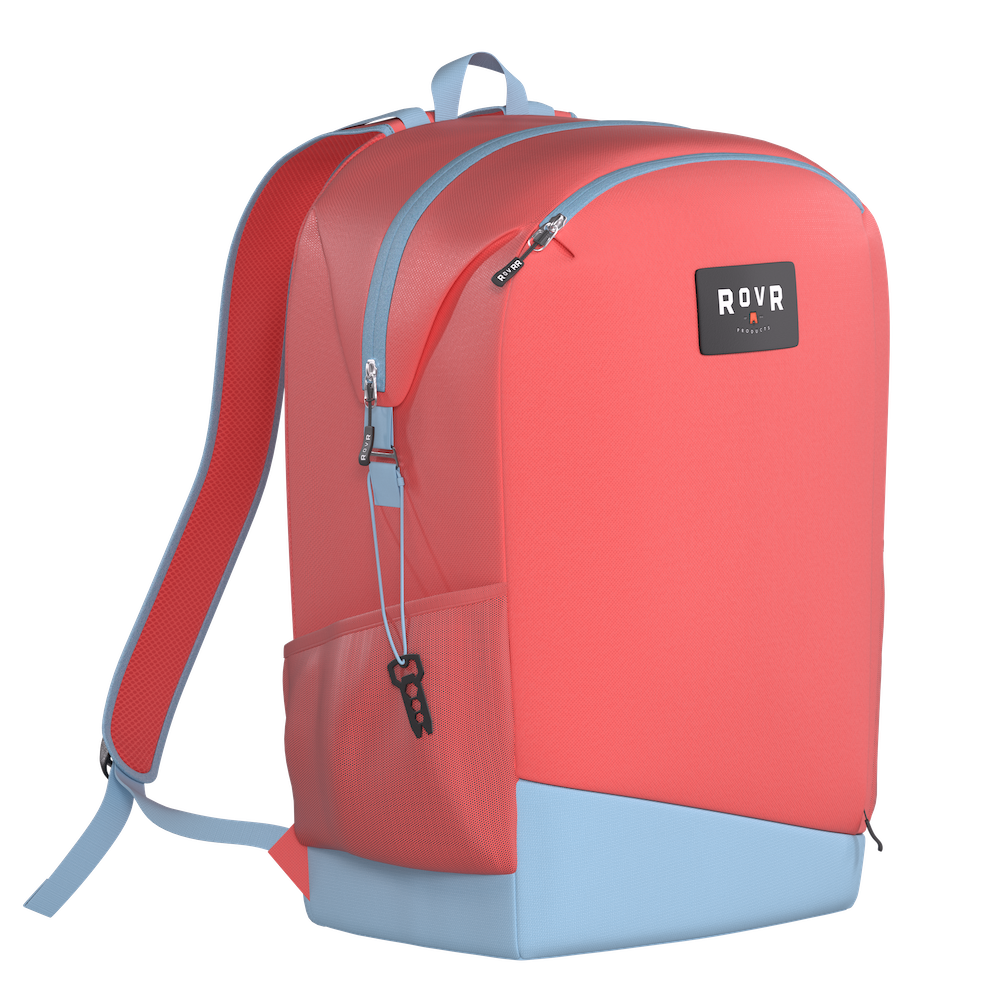 Rovr Products Travelr Backpack Cooler, 24l, Coral Coral