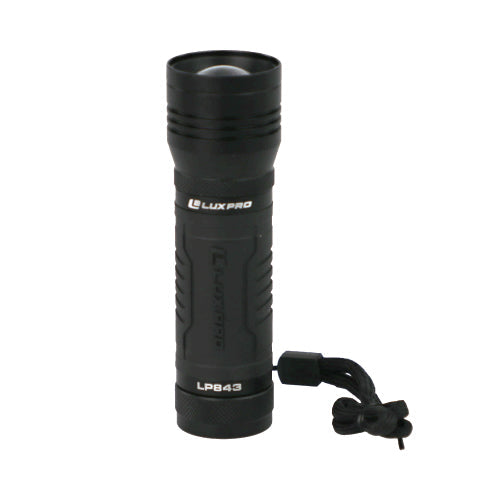 Luxpro Handheld Focus Flashlight, Black/700 Lumens Black