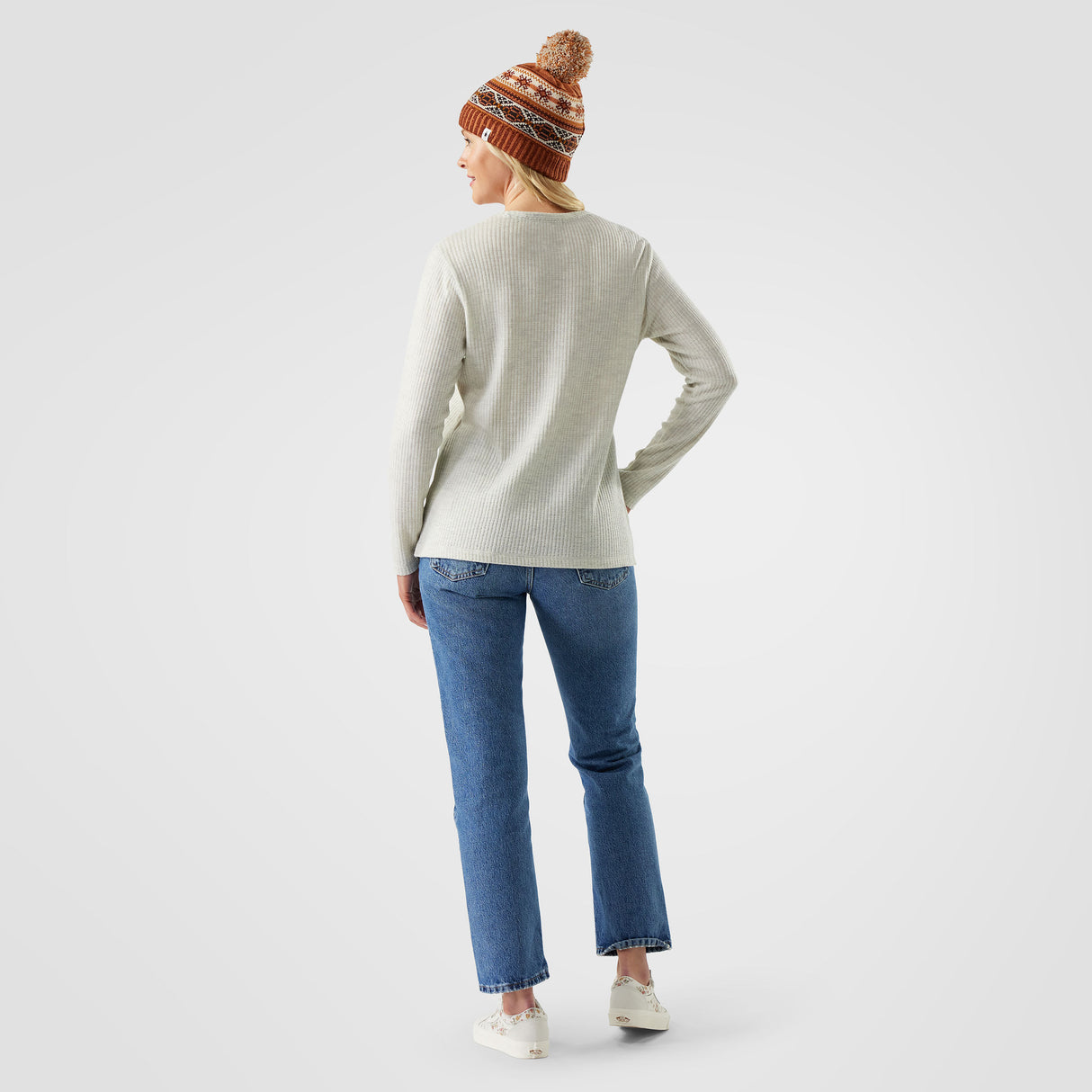 Smartwool Womens Thermal Merino Rib Crew Ash heather