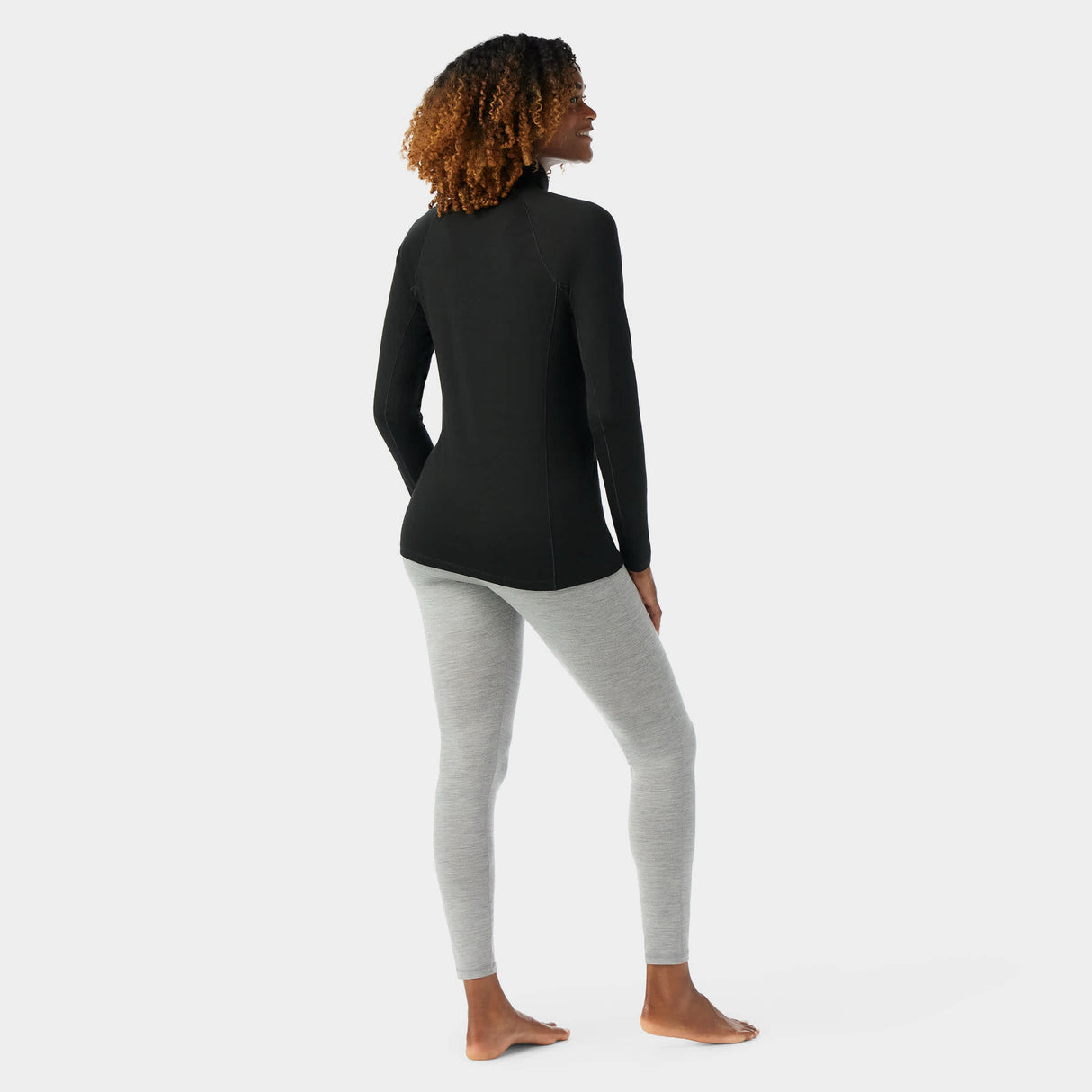 Smartwool Womens Classic All-season Merino Base Layer 1/4 Zip Black