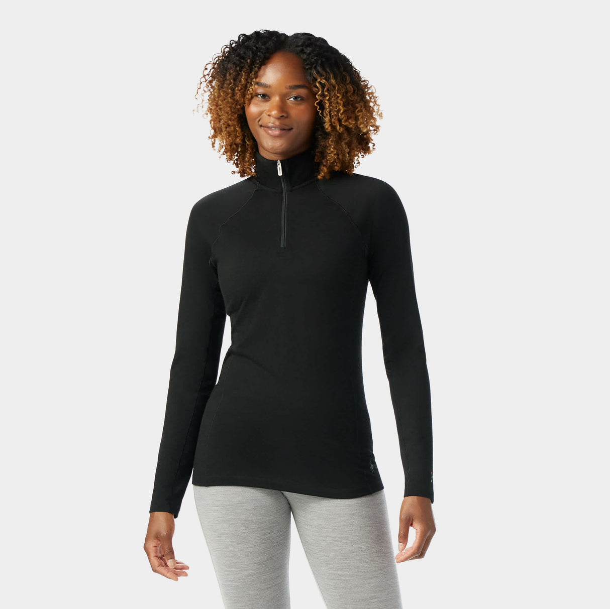 Smartwool Womens Classic All-season Merino Base Layer 1/4 Zip Black