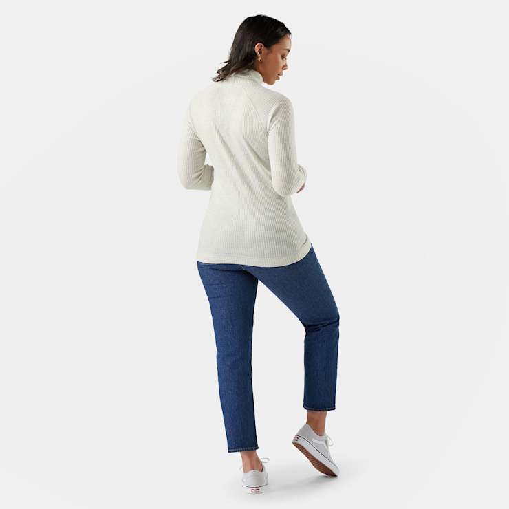 Smartwool Womens Thermal Merino Rib Turtleneck Ash heather