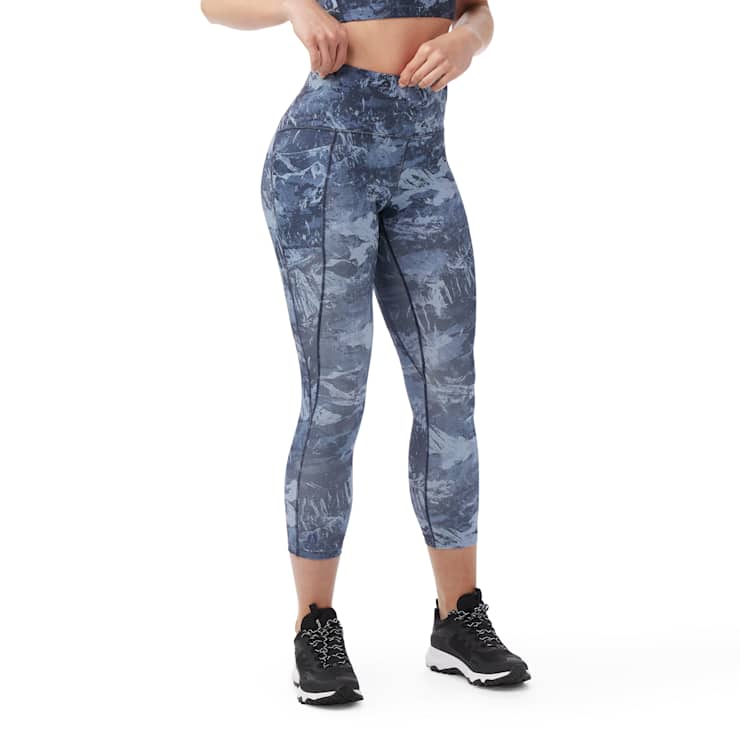 Smartwool Womens Active Printed 7/8 Legging - Nightfall Blue Mountain Nightfall Blue Mountain / / REG