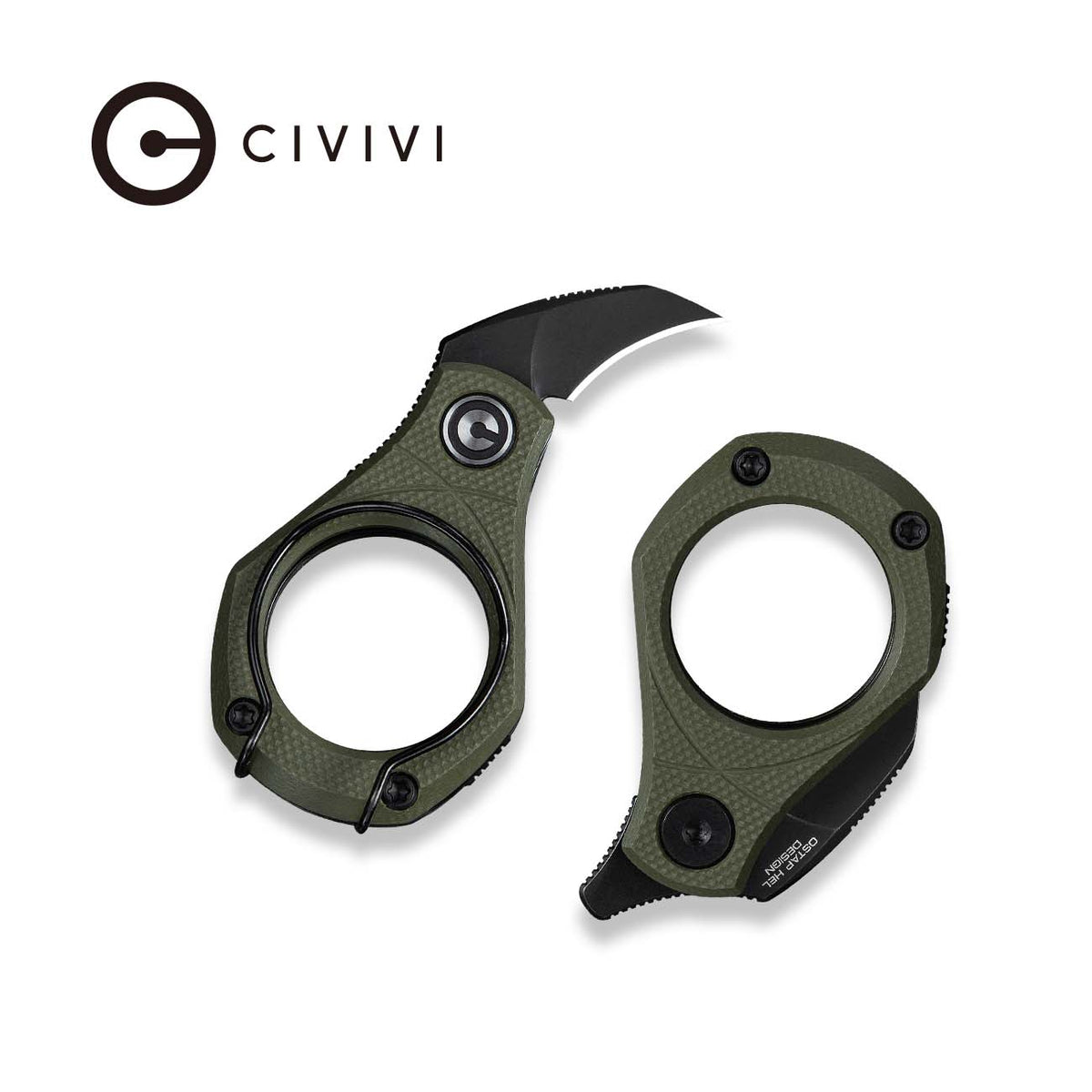 Civivi Pyrus Knife, Green G10/black Grn/blk