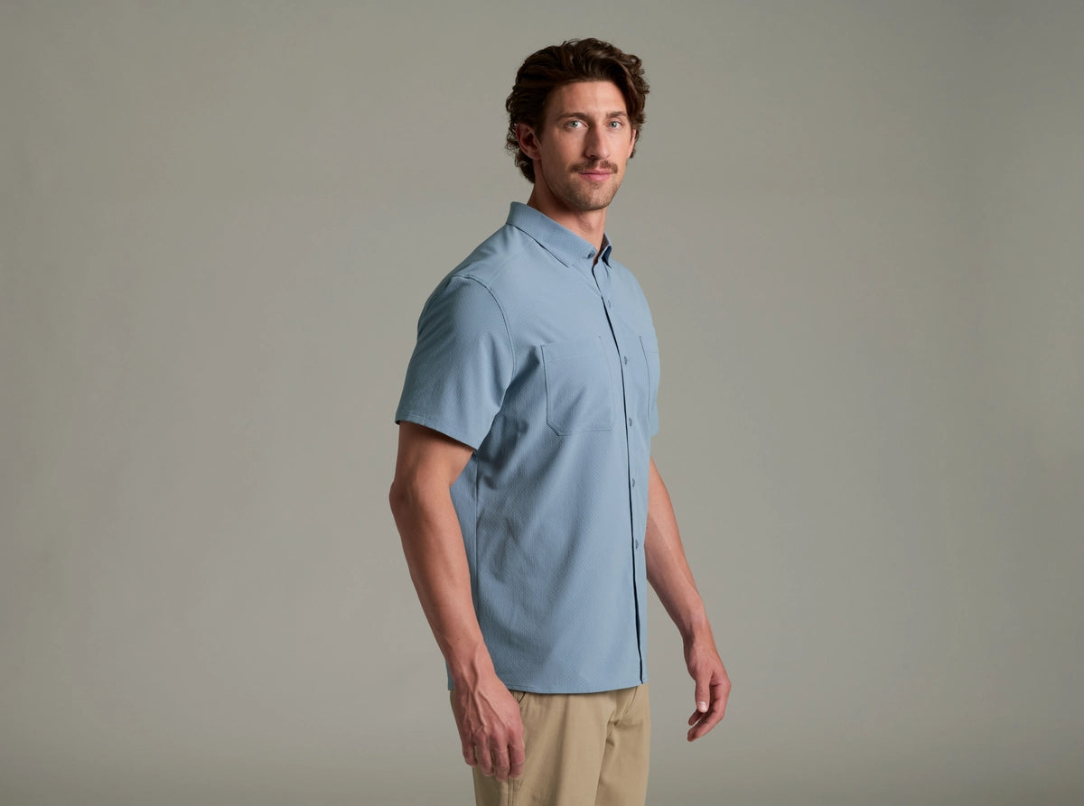 Kuhl Clothing Mens Edge Shortsleeve Mineral blue