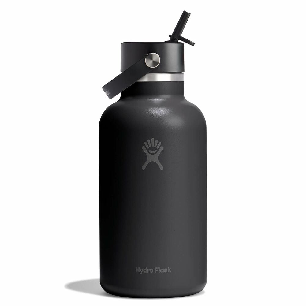 Hydro Flask Wide Flex Straw Cap, Black/64oz Black