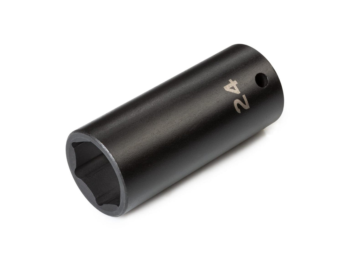 Tekton 1/2 Inch Drive x 24 mm Deep 6-Point Impact Socket / 1/2_DR