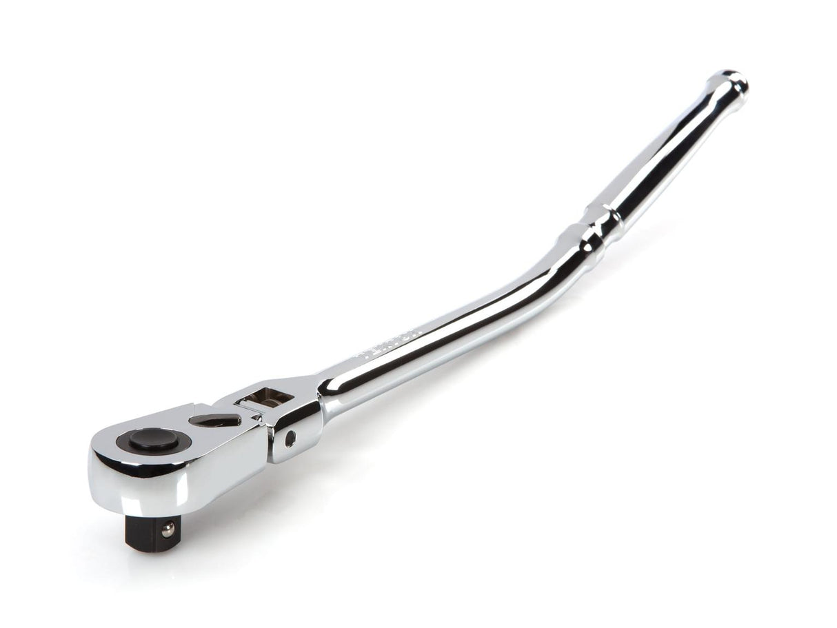 Tekton 1/2 Inch Drive x 14 Inch Flex Head Quick-Release Bent Handle Ratchet