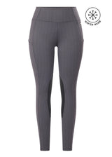 Kerrits Equestrian Apparel Fleece Lite II Knee Patch Tight Peppercorn Herringbone