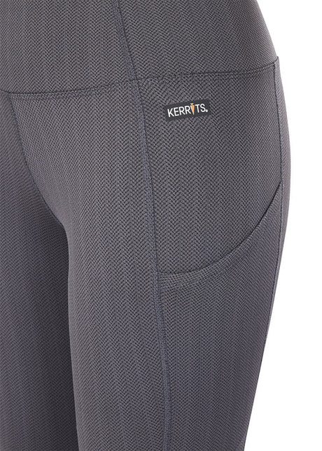 Kerrits Equestrian Apparel Fleece Lite II Knee Patch Tight Peppercorn Herringbone