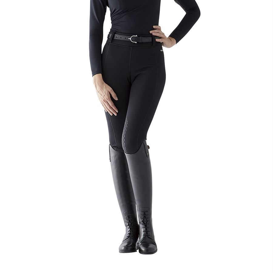 Kerrits Equestrian Apparel Power Stretch Knee Patch Pocket Tight Black