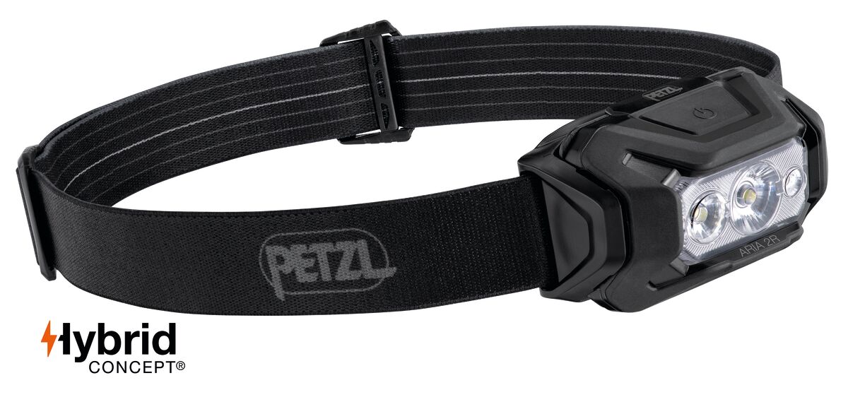 Petzl Aria 2r Rgb Headlamp, Black Black