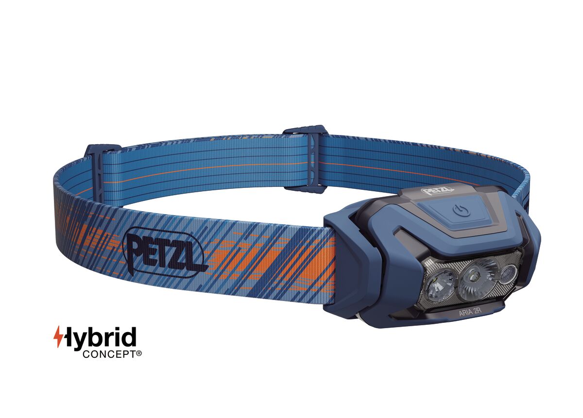 Petzl Aria 2r Rgb Headlamp, Camo Blue Blue