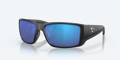 Costa Del Mar Blackfin Pro Glasses, Matte Black, Blue Mirror Mtt blk