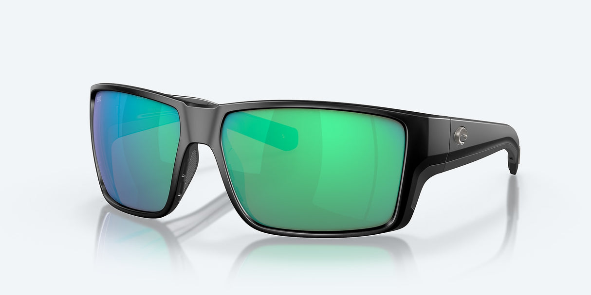 Costa Del Mar Reefton Pro Sunglasses, Matte Black/green Mirror 580g Mtt blk/grn mir 580g