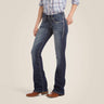 Ariat Women's R.e.a.l. Mid Rise Stretch Entwined Boot Cut Jean Marine