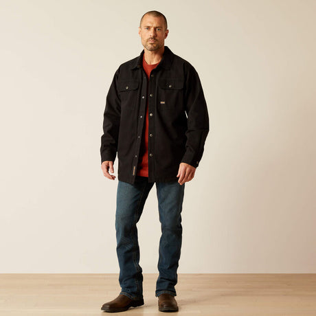 Ariat Men's Rebar Canvas Shirt Jacket - Black Black /  / REG