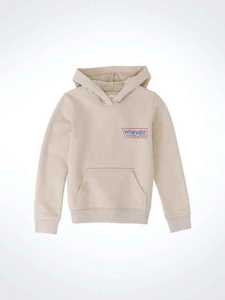 Wrangler Boys' Classic Back Logo Tag Pullover Hoodie - Trench Coat Trench Coat
