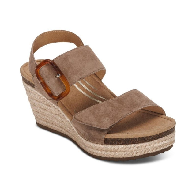 Aetrex Ashley Espdrll Wedge Taupe
