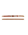 M&F Western Products Horsehair Inlaid Leather Hatband  - Brown Brown with Tan