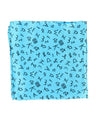 Wild Rags Cattle Brand Print Silk Western Scarf - Turquoise Turquoise