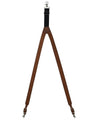 3-D Belt Mens Basketweave Leather Suspenders Brown