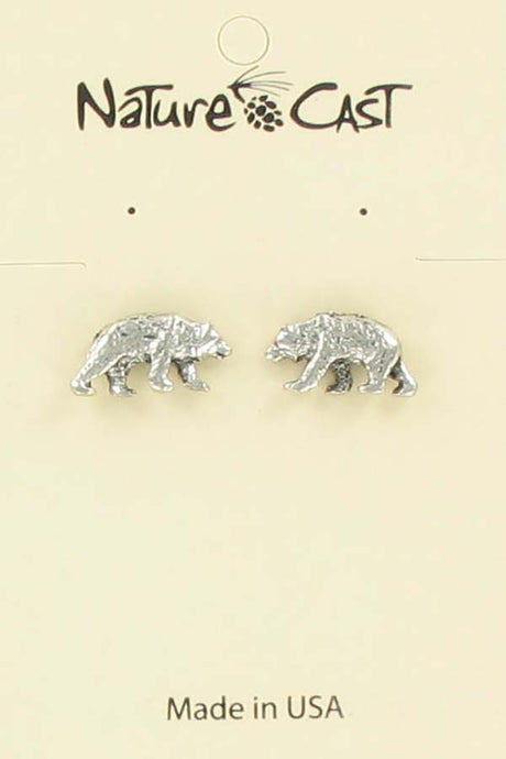 Nature Cast Metalworks Bear Post Earring