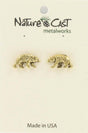 Nature Cast Metalworks Bear Gold Tone Post Earring