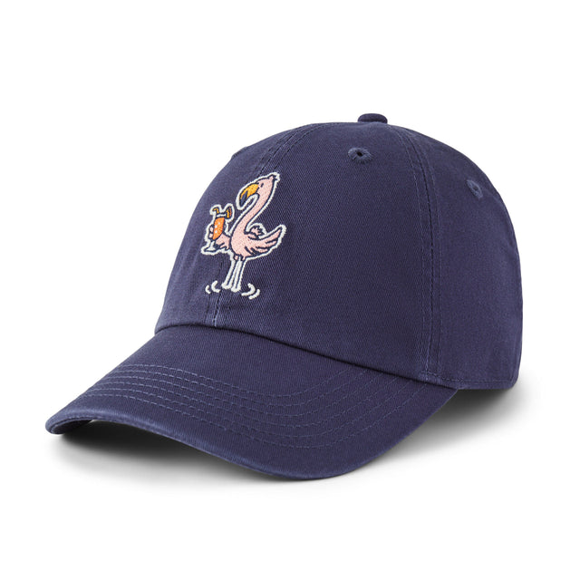 Life Is Good Adult Flamingo with Drink Chill Cap - Darkest Blue Darkest Blue