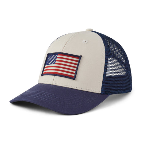 Life Is Good Adult Flag Trucker - Birch White Birch White