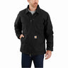 Carhartt Men's Loose Fit Washed Duck Sherpa-lined Coat Black
