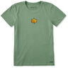 Life Is Good Womens Maple Smile S/s Crusher Tee Granite green