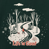 Life Is Good Womens Nostalgic Winter Day L/s Crusher Tee Treeline green