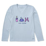 Life Is Good Womens Cozy Season L/s Crusher Tee Glacier blue