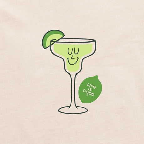 Life Is Good Womens Mini Margarita L/s Crusher Boxy Tee Putty white