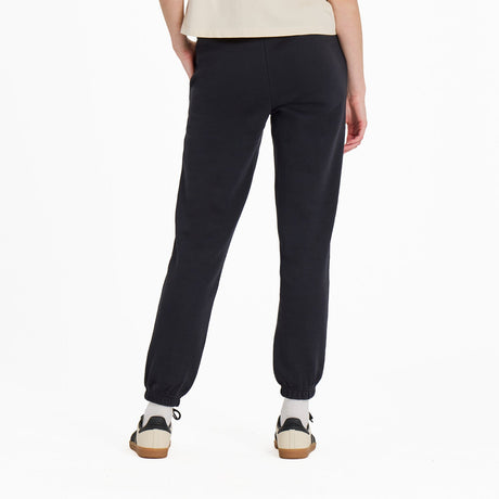Life Is Good Womens Solid Good Vibes Fleece Jogger True black