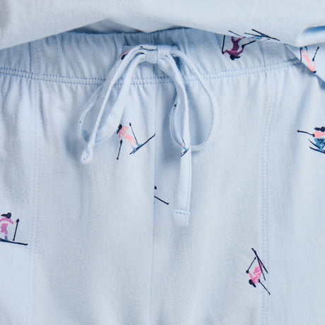 Life Is Good Womens Ski Ya Later Snuggle Up Sleep Jogger Glacier blue